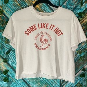 Sriracha White & Red Logo " Some Like It Hot " Tee Shirt
